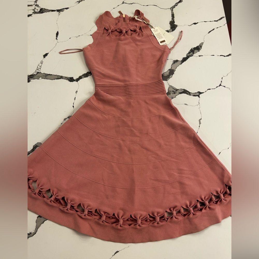 NEW Ted Baker Cherina Bow Detail
Fit & Flare Knit Dress. NWT - Picture 3 of 8